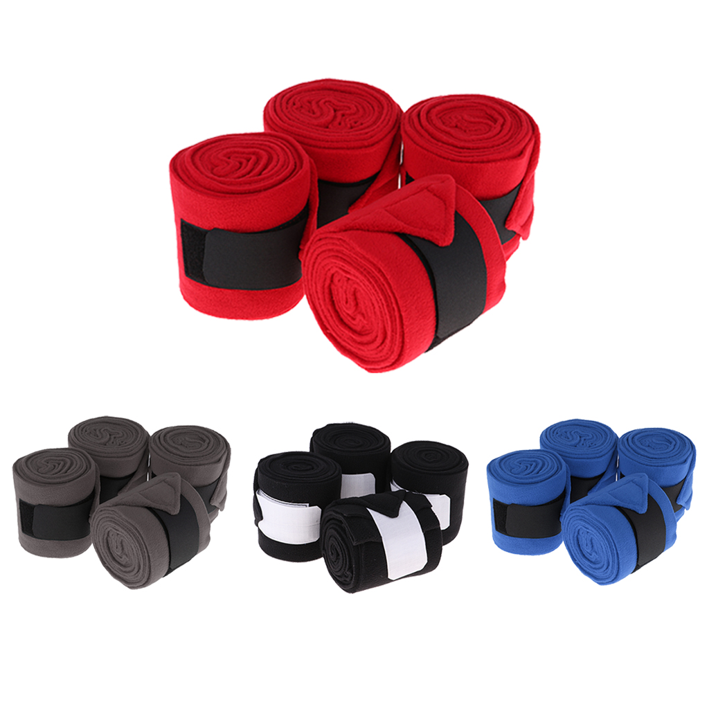 4 Rolls Fleece Polo Leg Wraps Horse Equestrian Boots Bracer Leg Protection Wraps 4 Rolls Fleece Polo Leg Wraps Horse Equestrian Boots Bracer Leg Protection Wraps