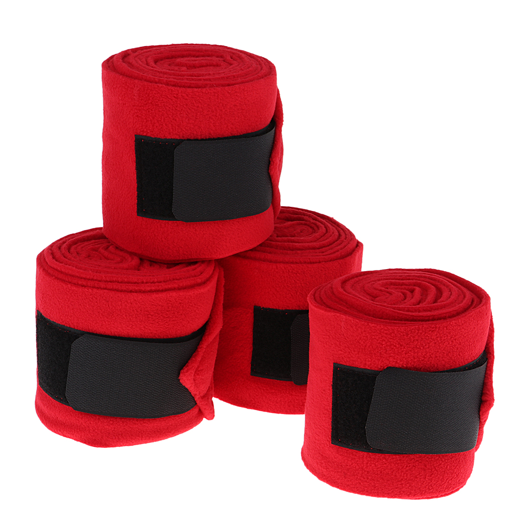 4 Rolls Fleece Polo Leg Wraps Horse Equestrian Boots Bracer Leg Protection Wraps 4 Rolls Fleece Polo Leg Wraps Horse Equestrian Boots Bracer Leg Protection Wraps
