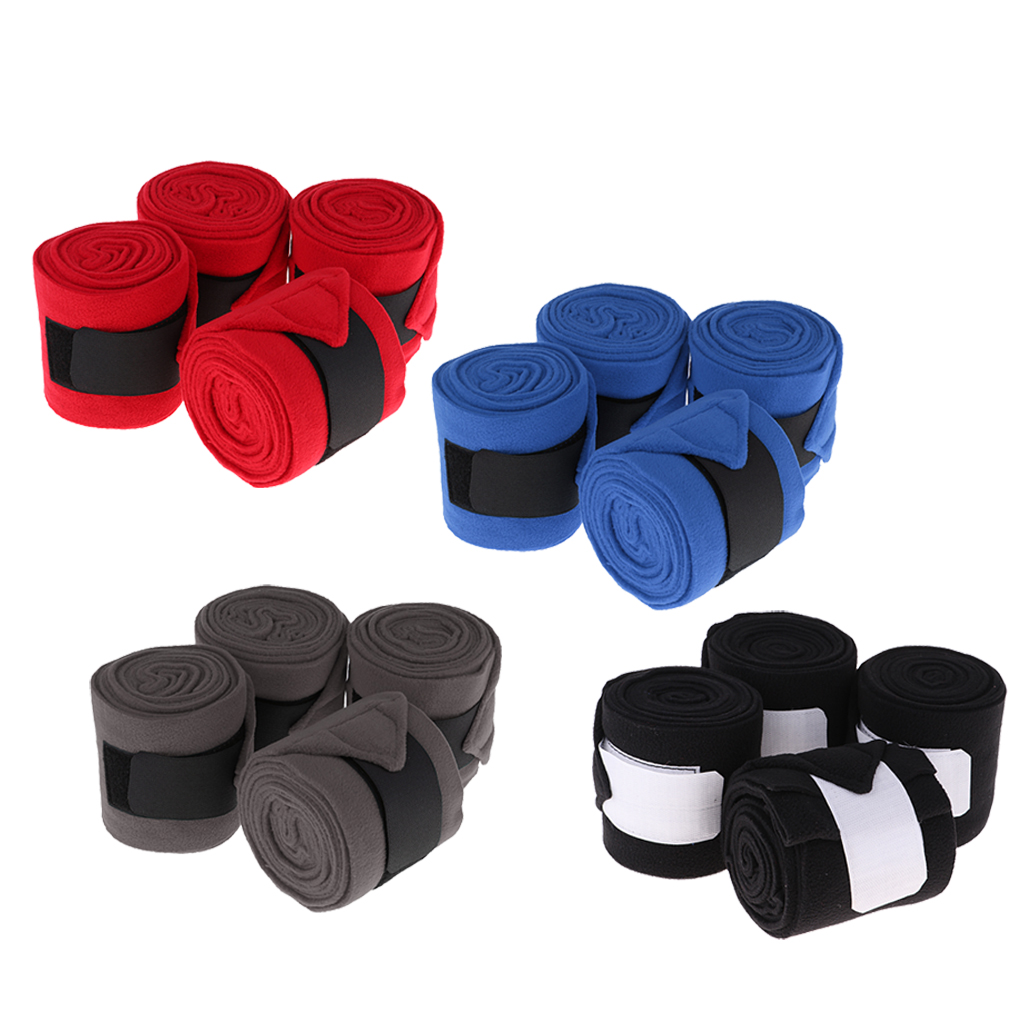 4 Rolls Fleece Polo Leg Wraps Horse Equestrian Boots Bracer Leg Protection Wraps 4 Rolls Fleece Polo Leg Wraps Horse Equestrian Boots Bracer Leg Protection Wraps